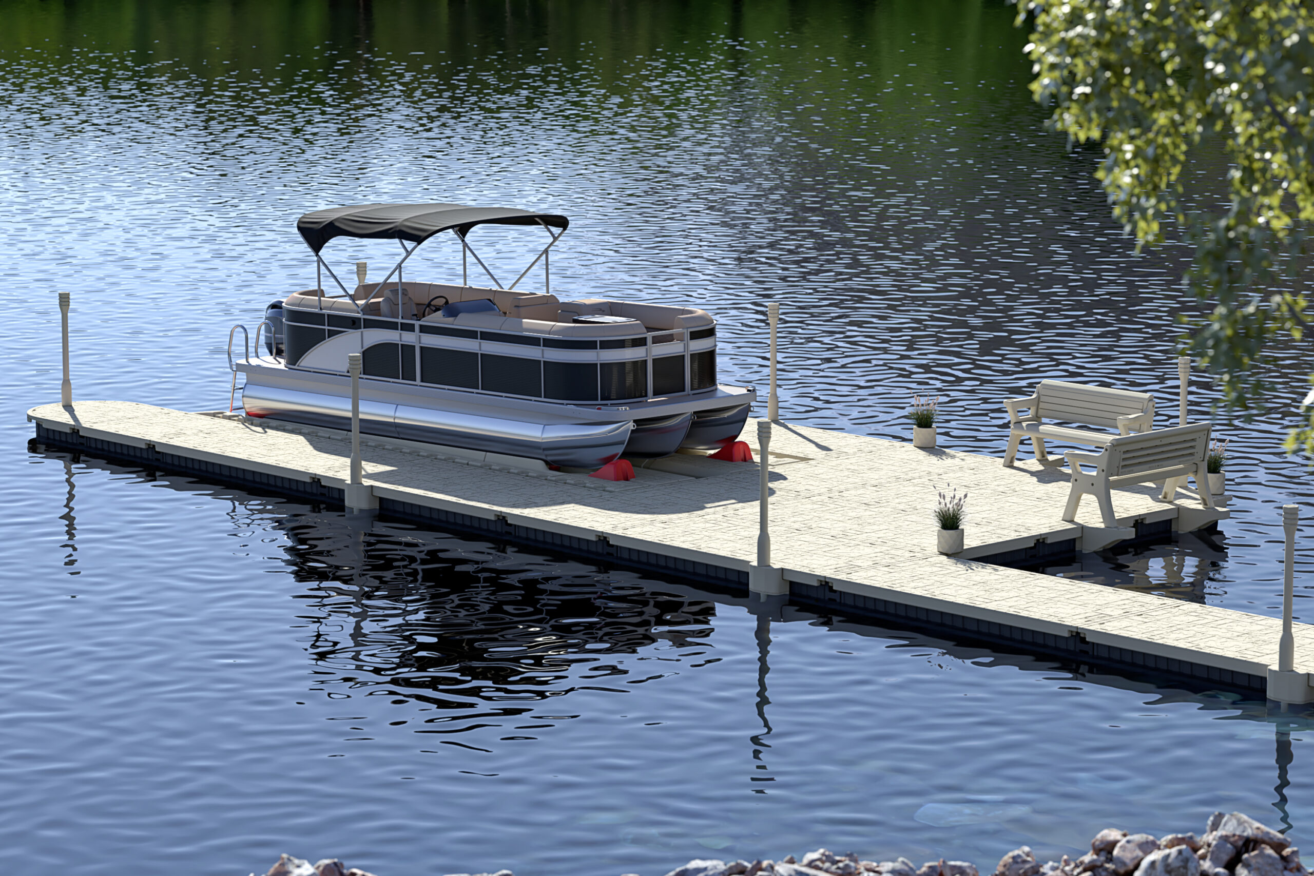 floating dock and pontoon lift